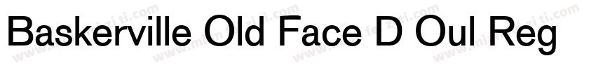 Baskerville Old Face D Oul Regular字体转换